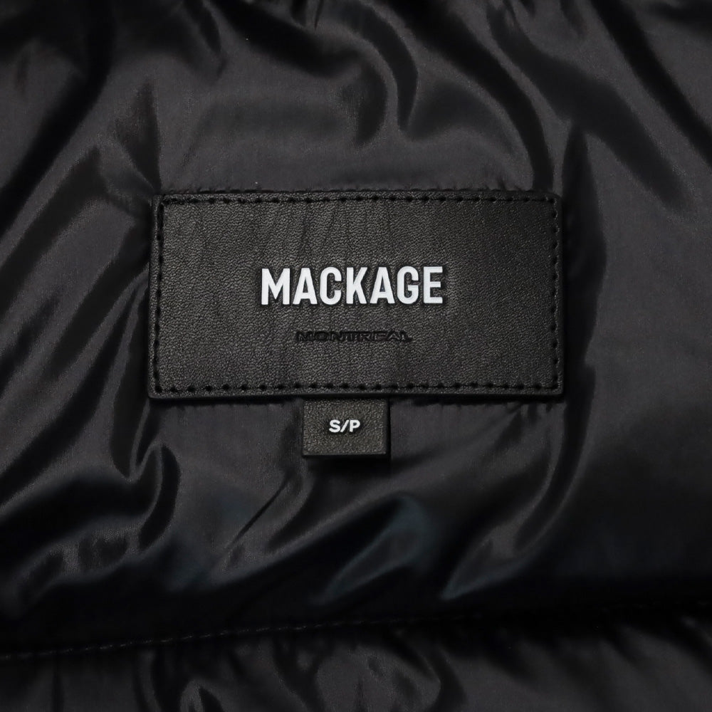 Mackage Zerina Leather Puffer Vest with Sash Belt