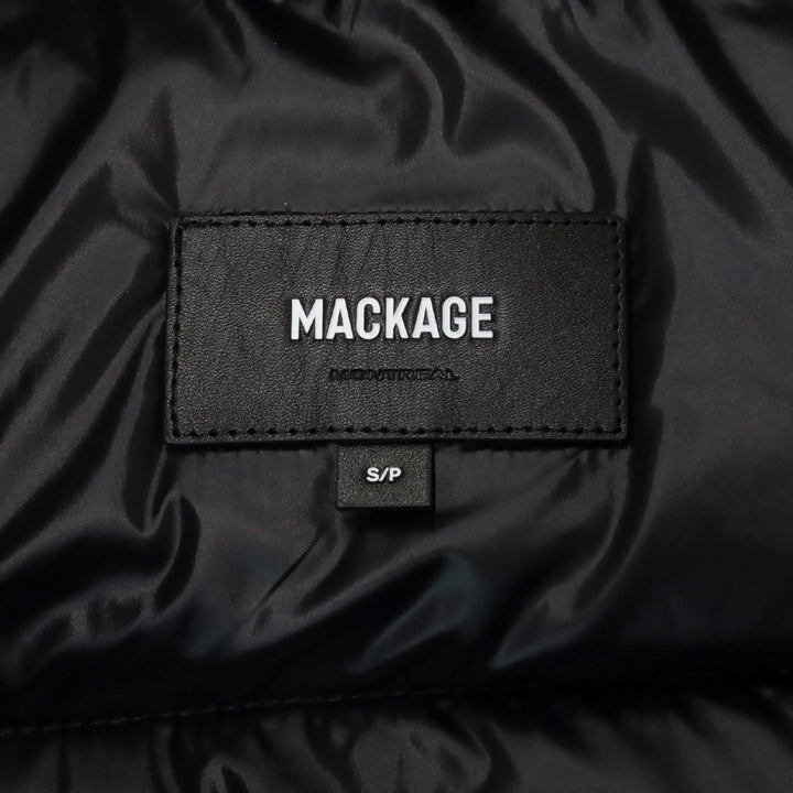Mackage Zerina Leather Puffer Vest with Sash Belt