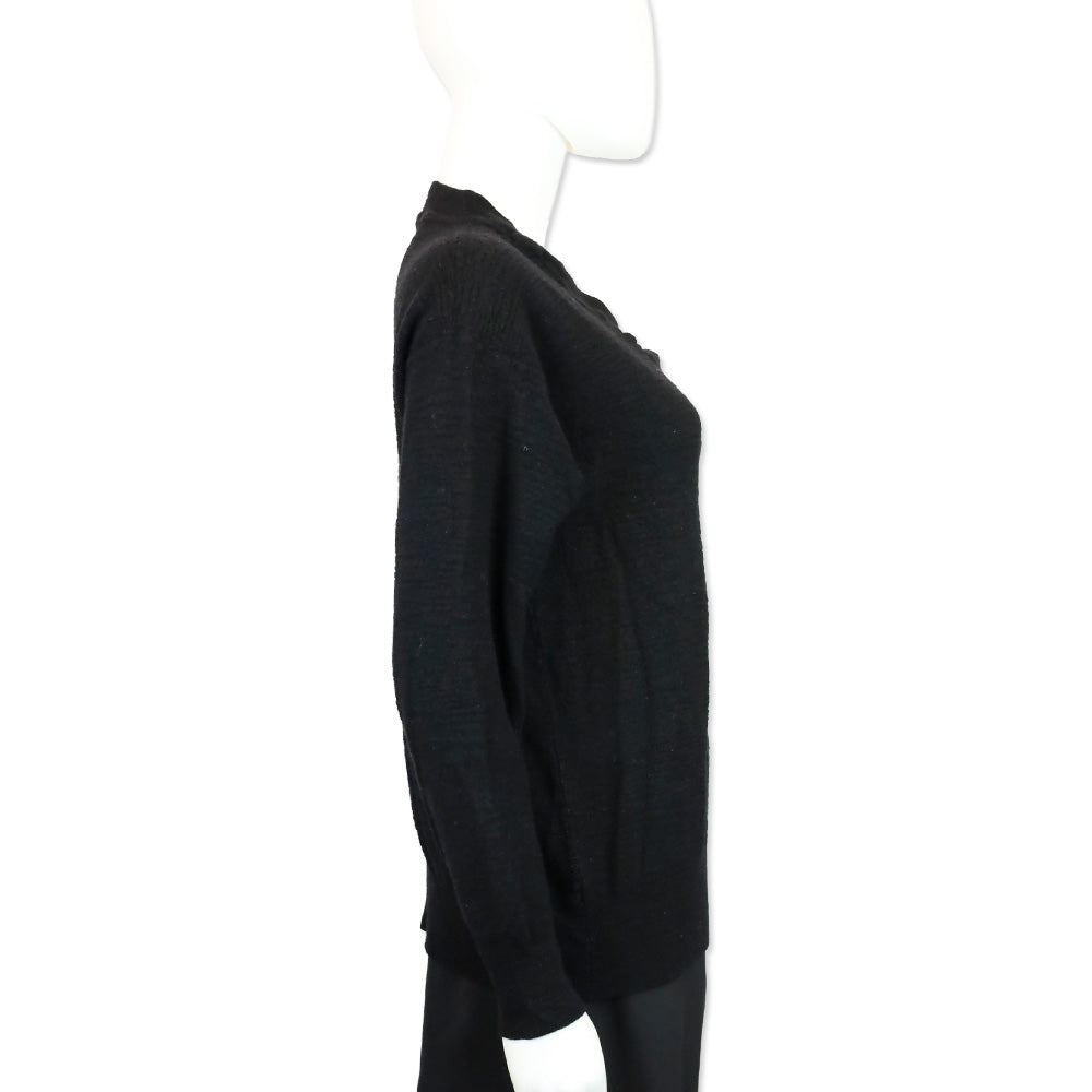 Maison Martin Margiela Black Wool V-Neck Sweater
