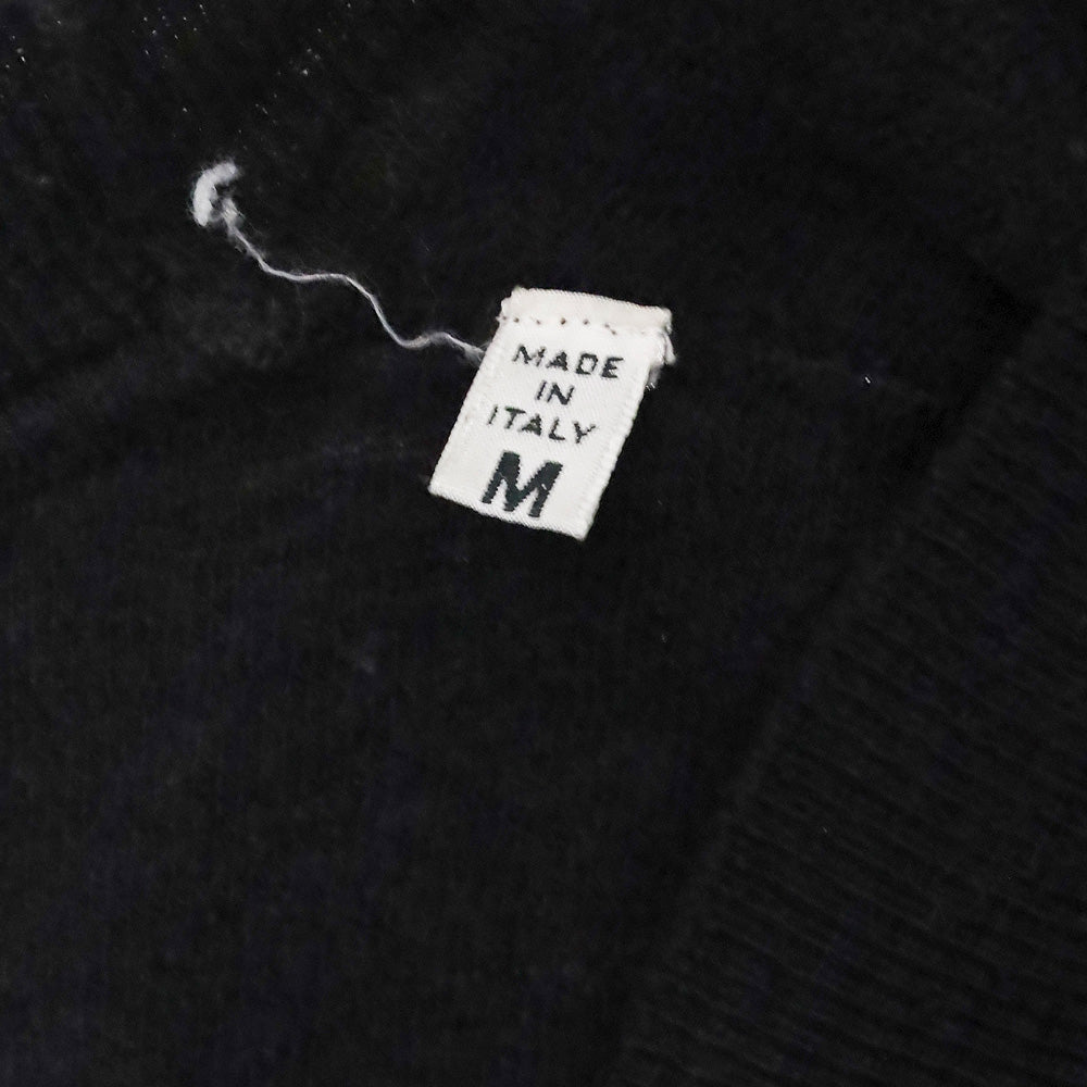 Maison Martin Margiela Black Wool V-Neck Sweater
