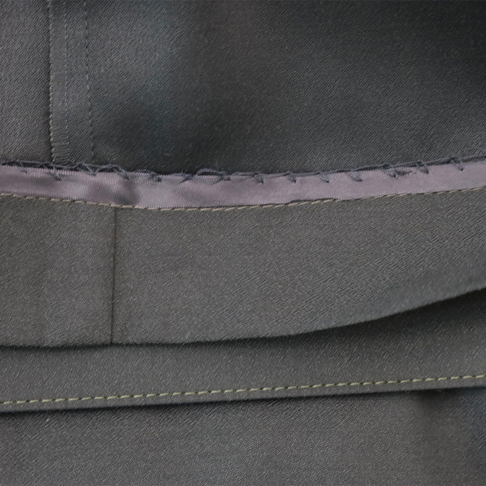 Maison Martin Margiela Dark Olive Satin Belted Midi Shirtdress