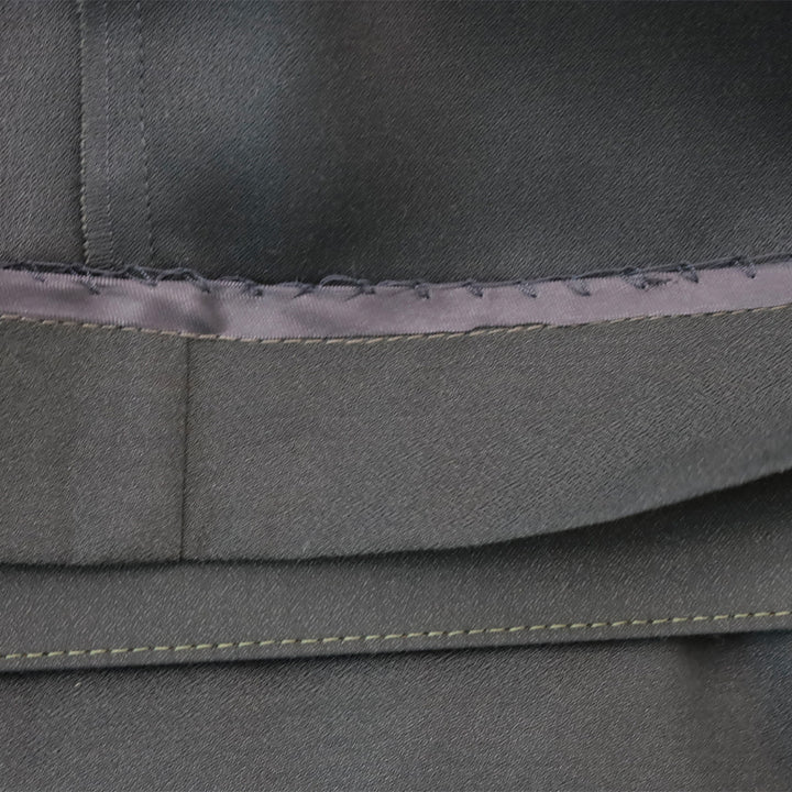 Maison Martin Margiela Dark Olive Satin Belted Midi Shirtdress