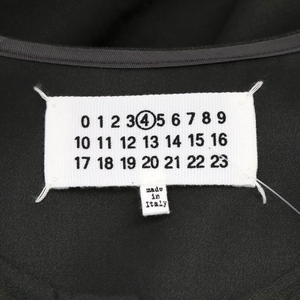 Maison Martin Margiela Dark Olive Satin Belted Midi Shirtdress