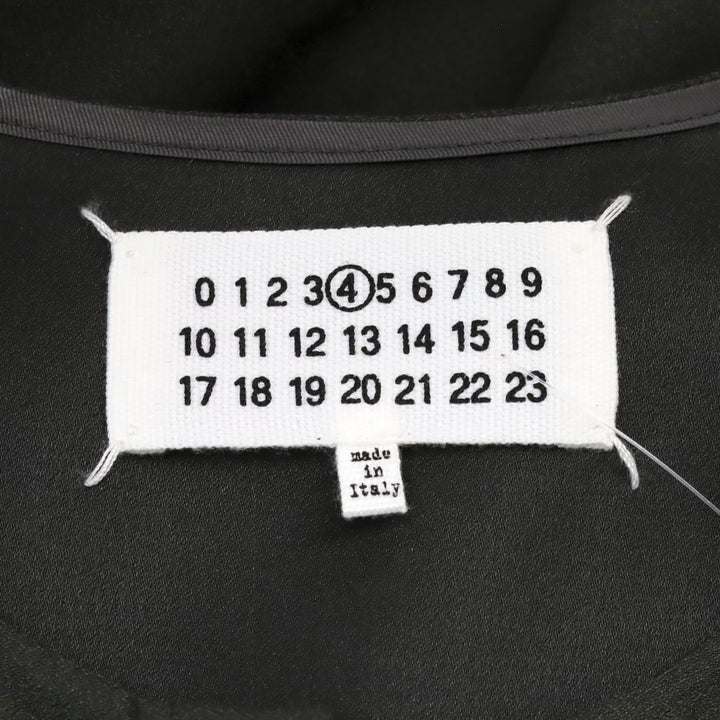 Maison Martin Margiela Dark Olive Satin Belted Midi Shirtdress