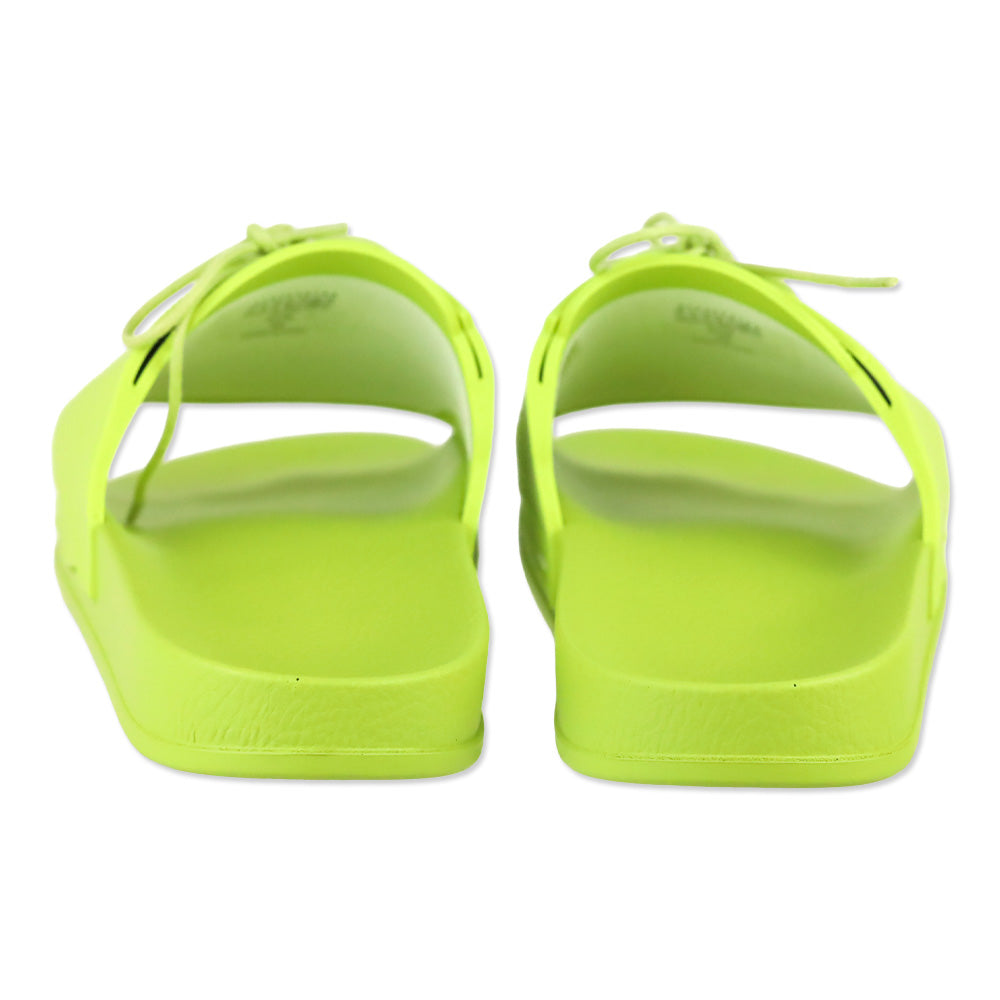 Maison Martin Margiela Lime Green Lace-Up Rubber Slides