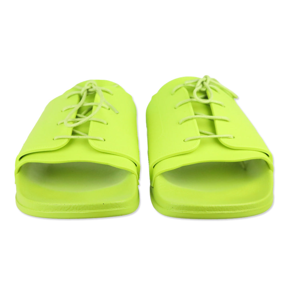 Maison Martin Margiela Lime Green Lace-Up Rubber Slides