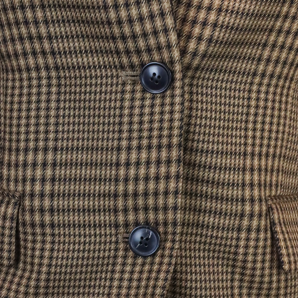 Maje Vedela Brown Plaid Blazer