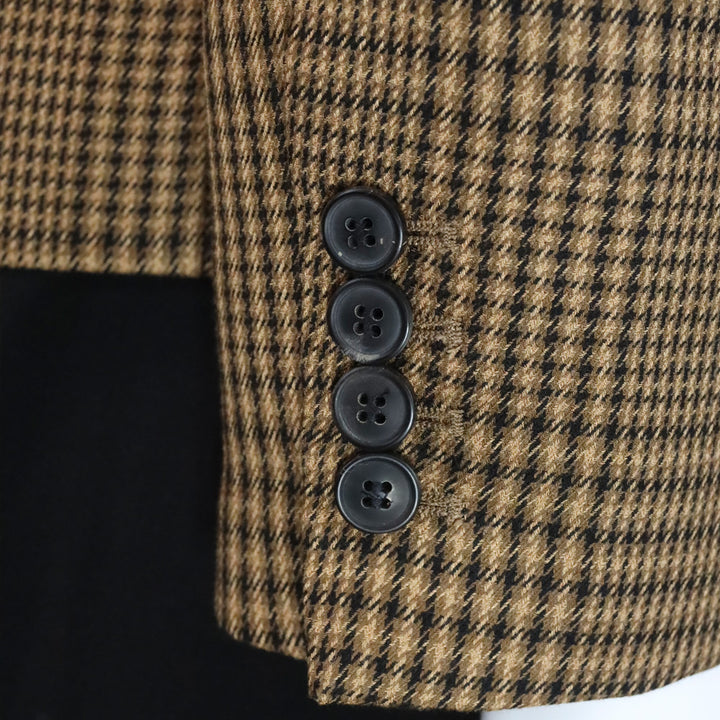 Maje Vedela Brown Plaid Blazer