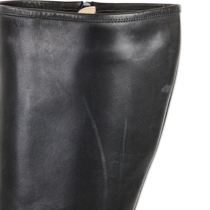 Manolo Blahnik Black Leather Tall Boots