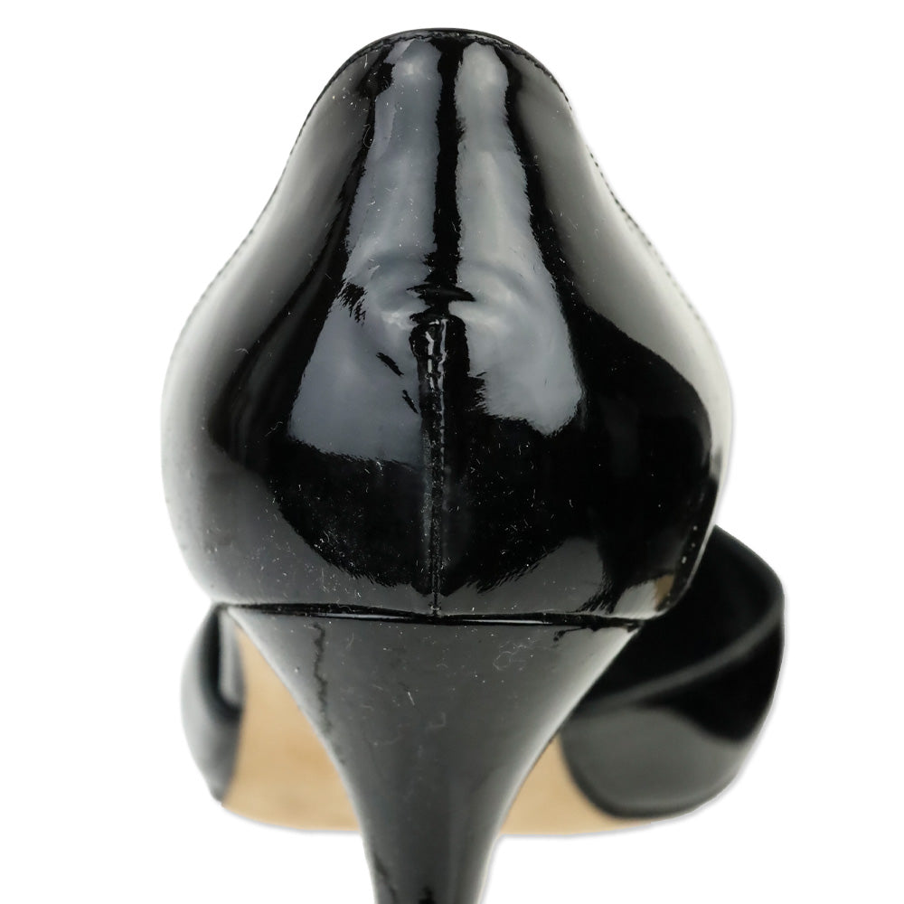 Manolo Blahnik Black Patent Leather D'Orsay Pump
