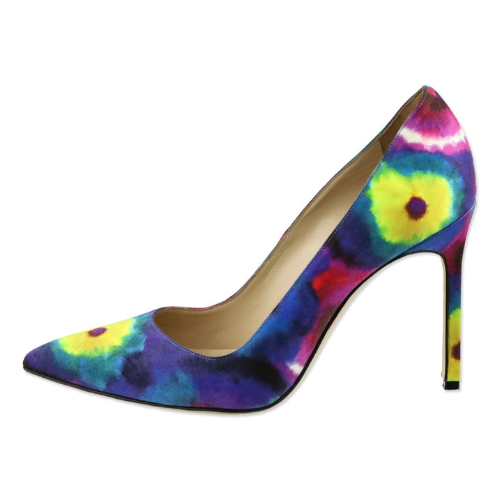 Manolo Blahnik Blahnik Tie Dye Fabric Pumps