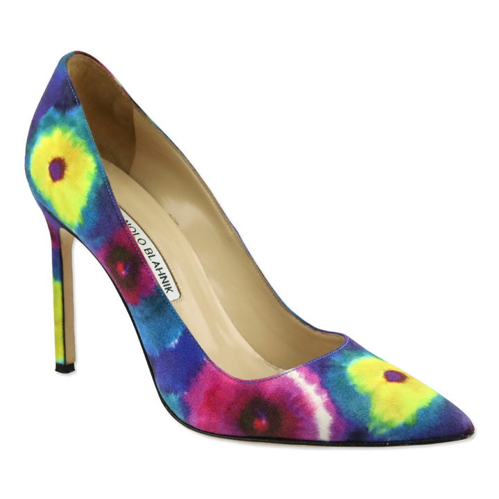 Manolo Blahnik Blahnik Tie Dye Fabric Pumps