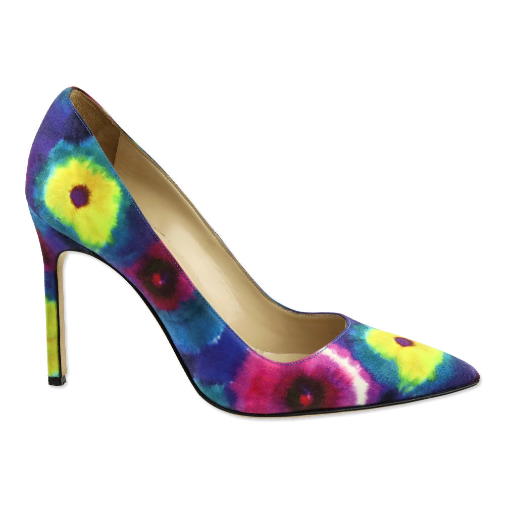 Manolo Blahnik Blahnik Tie Dye Fabric Pumps