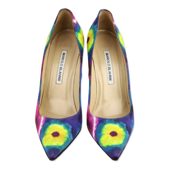 Manolo Blahnik Blahnik Tie Dye Fabric Pumps