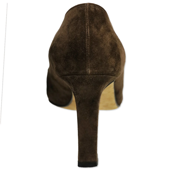 Manolo Blahnik Brown Suede Pumps