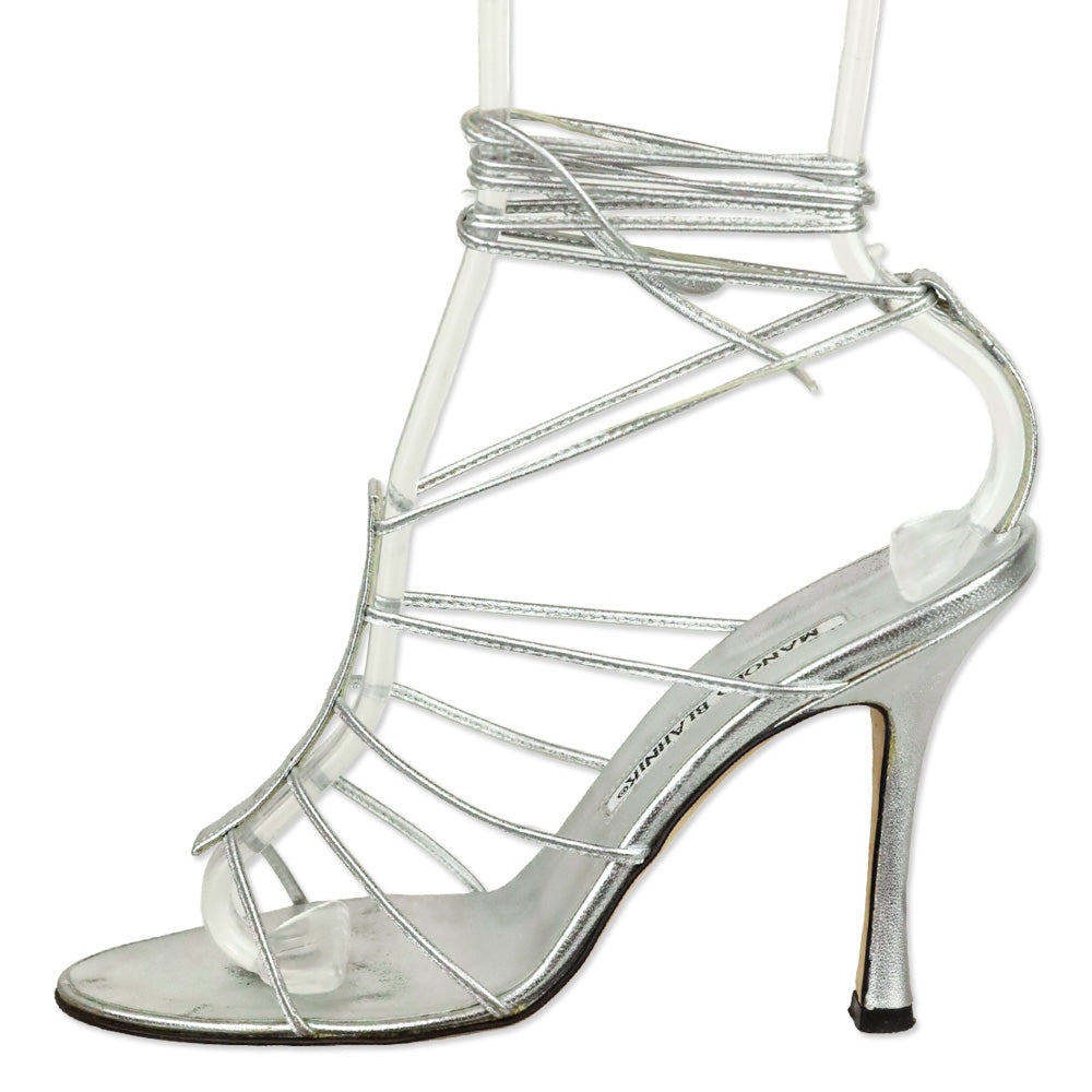 Manolo Blahnik Leather Gladiator Sandals