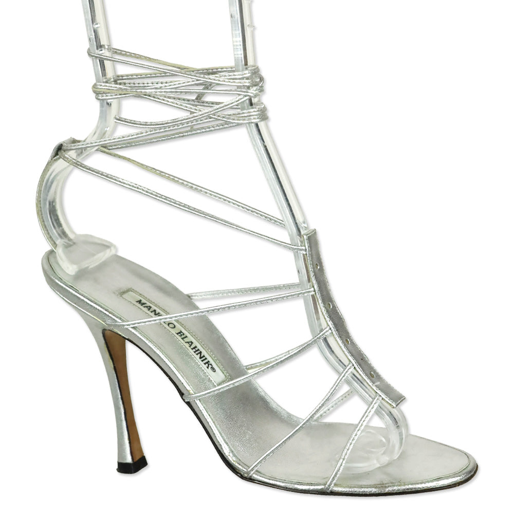 Manolo Blahnik Leather Gladiator Sandals