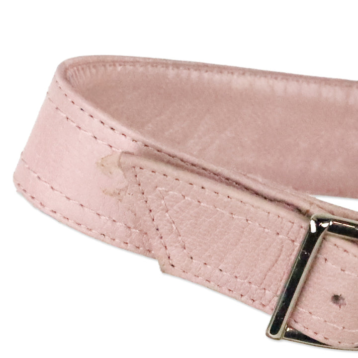 Manolo Blahnik Pink Leather Ankle-Strap Sandals