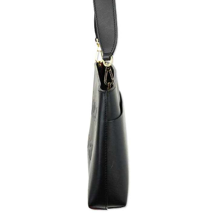 Mansur Gavriel Black Leather Logo Shoulder Bag