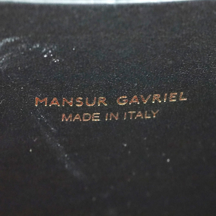 Mansur Gavriel Black Leather Logo Shoulder Bag