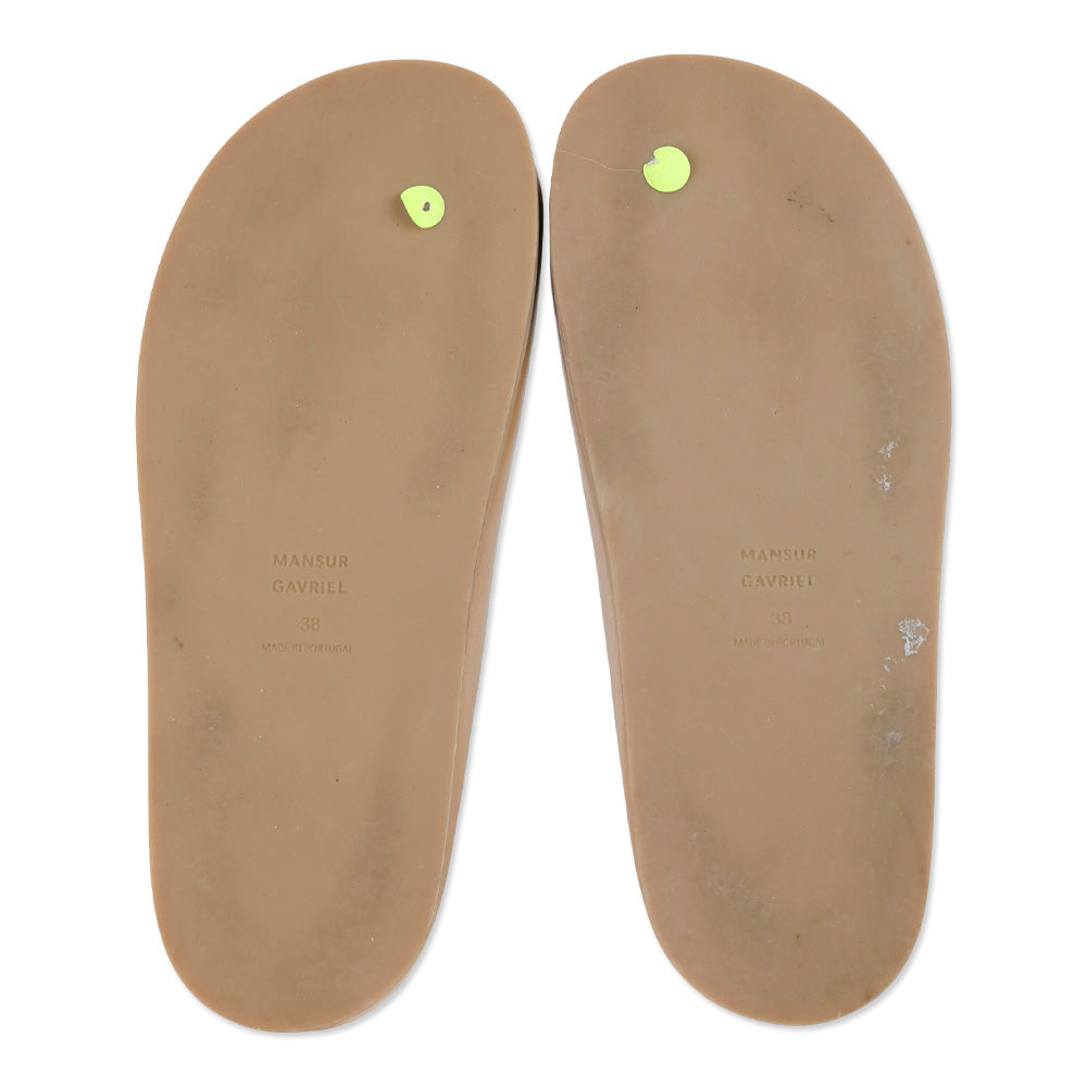 Mansur Gavriel Caramel Lambskin Leather Everyday Mules