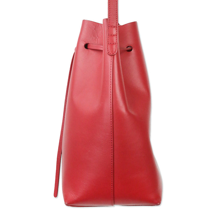 Mansur Gavriel Red Leather Bucket Bag