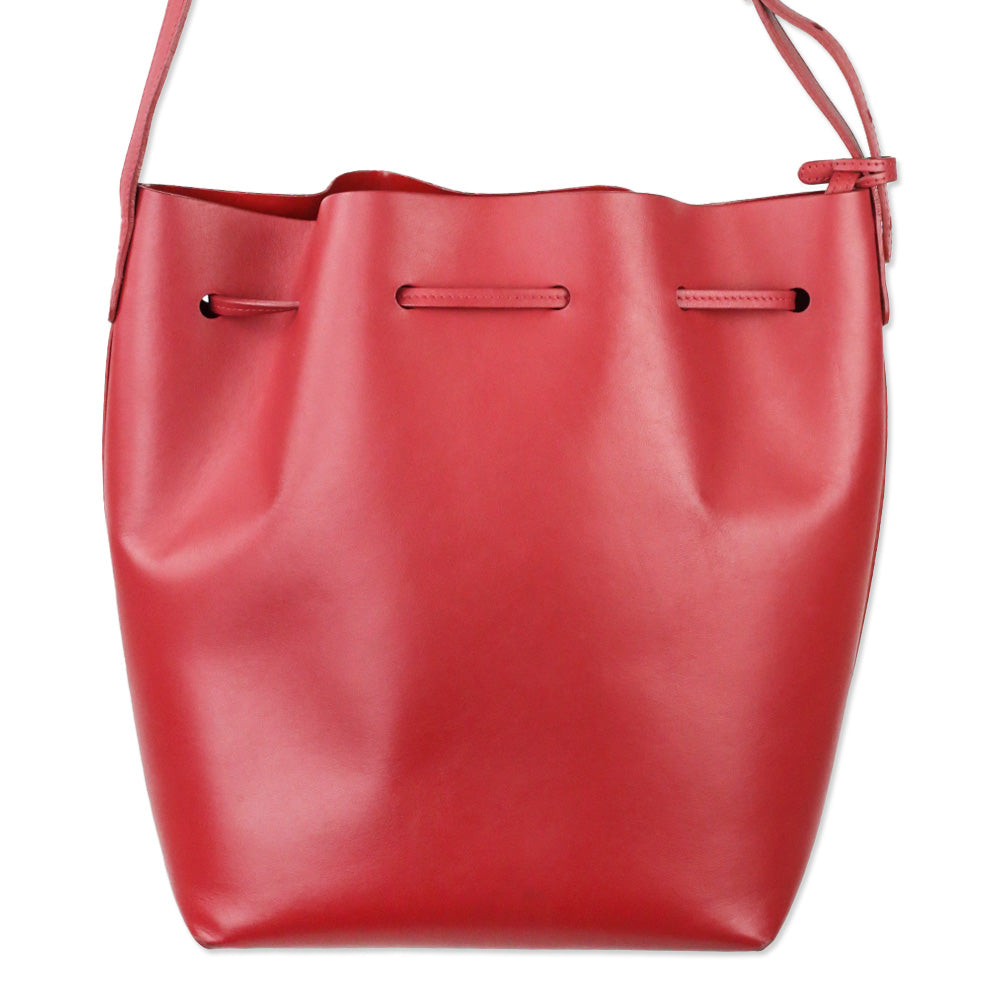 Mansur Gavriel Red Leather Bucket Bag