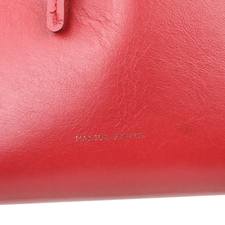 Mansur Gavriel Red Leather Bucket Bag