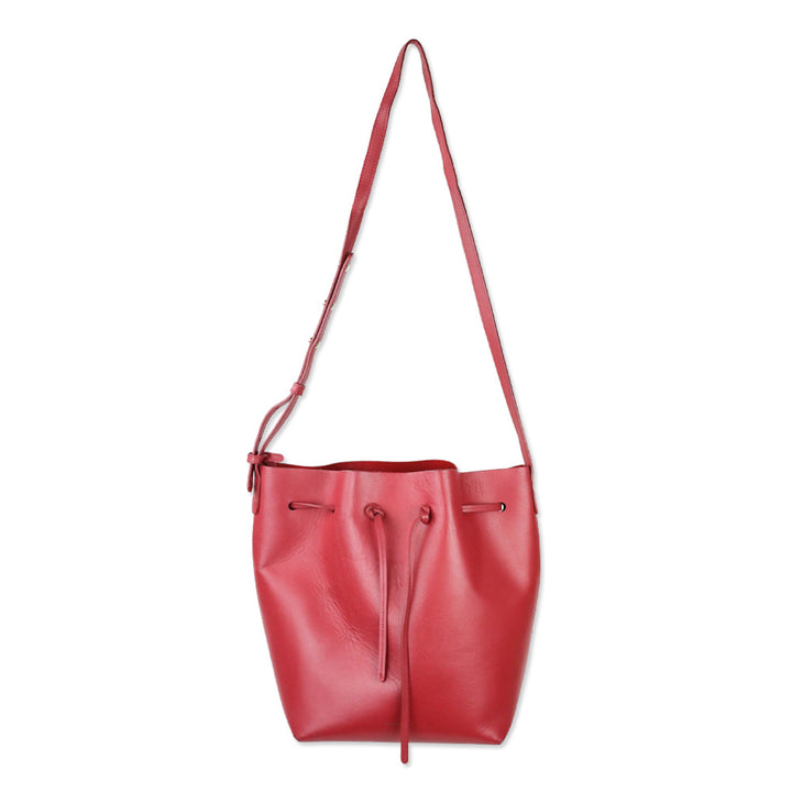 Mansur Gavriel Red Leather Bucket Bag