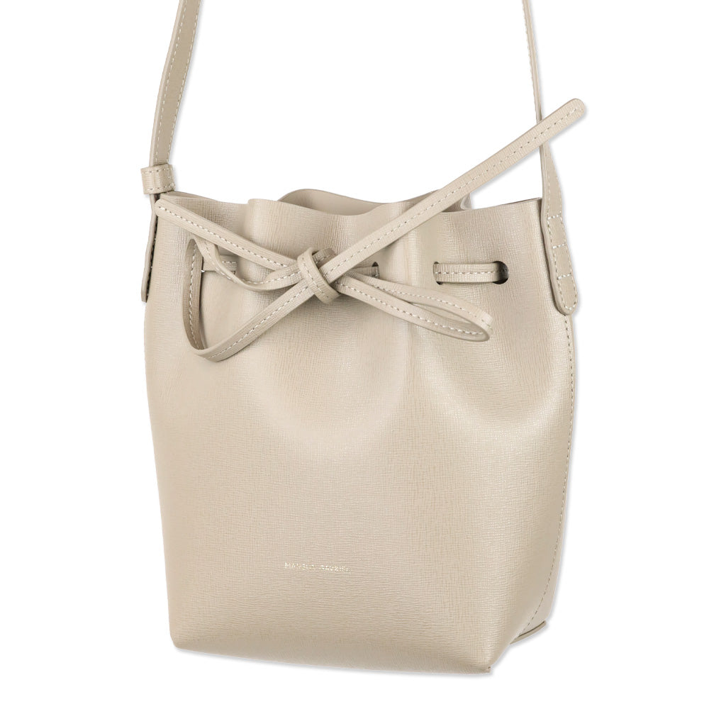 Mansur Gavriel Taupe Saffiano Leather Mini Bucket Bag