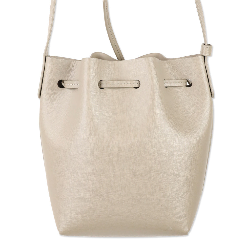 Mansur Gavriel Taupe Saffiano Leather Mini Bucket Bag