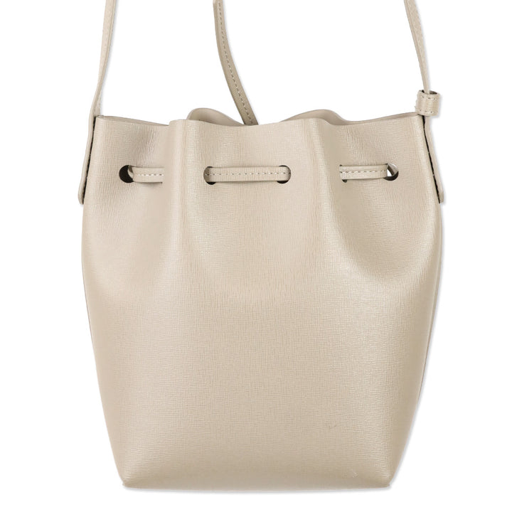 Mansur Gavriel Taupe Saffiano Leather Mini Bucket Bag