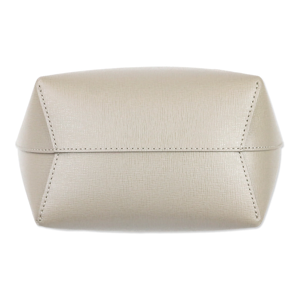 Mansur Gavriel Taupe Saffiano Leather Mini Bucket Bag