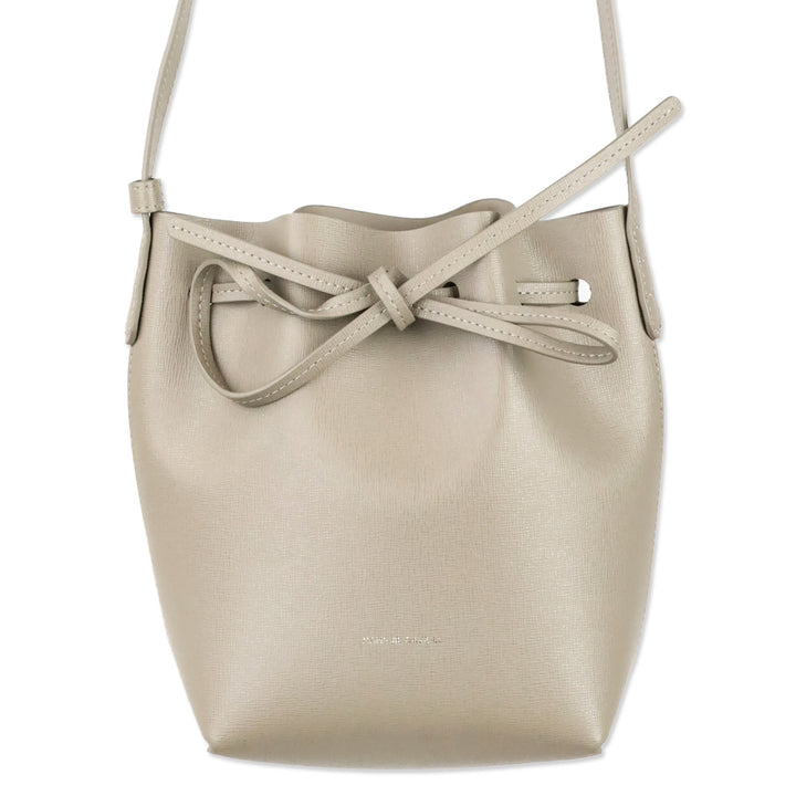 Mansur Gavriel Taupe Saffiano Leather Mini Bucket Bag