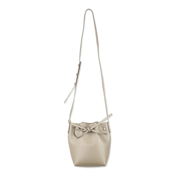 Mansur Gavriel Taupe Saffiano Leather Mini Bucket Bag