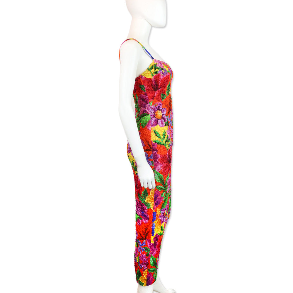 Mara Hoffman Multicolor Kimiko Cutout Printed Popcorn Tencel Lyocell Midi Dress