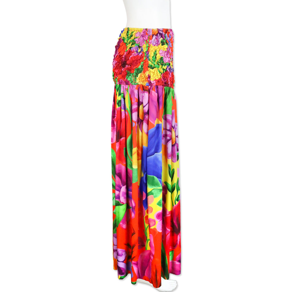 Mara Hoffman Nicole Rainbow Multi Popcorn Midi Skirt