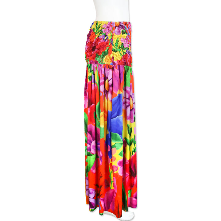Mara Hoffman Nicole Rainbow Multi Popcorn Midi Skirt