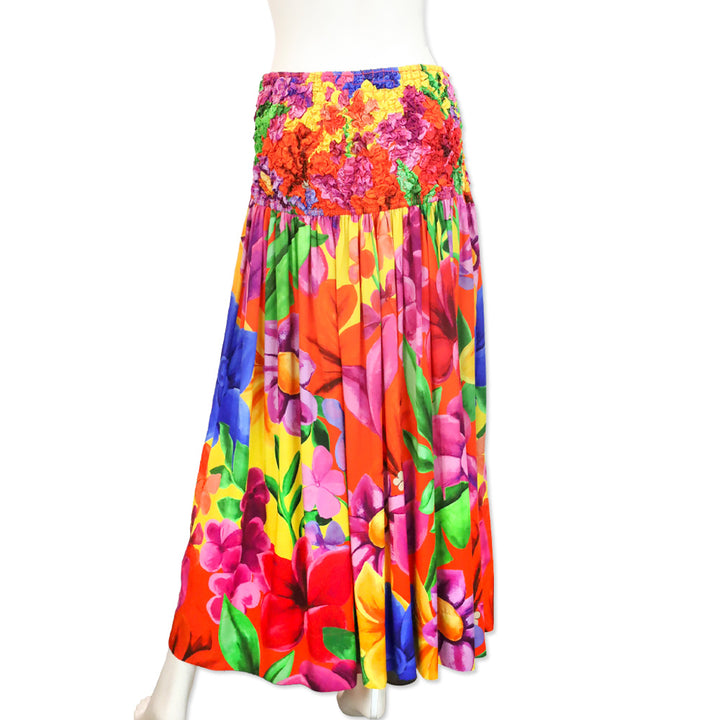 Mara Hoffman Nicole Rainbow Multi Popcorn Midi Skirt