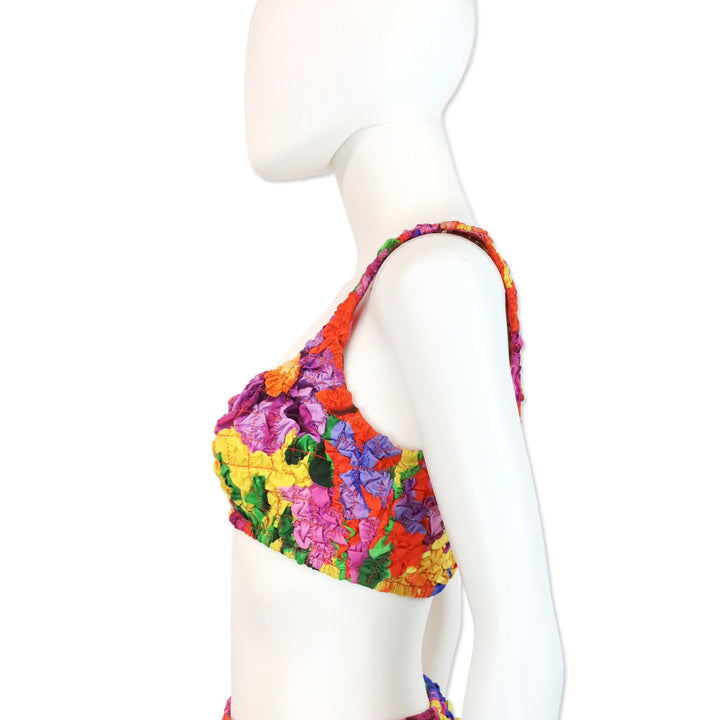 Mara Hoffman Shelly Rainbow Multi Popcorn Cropped Tank Top