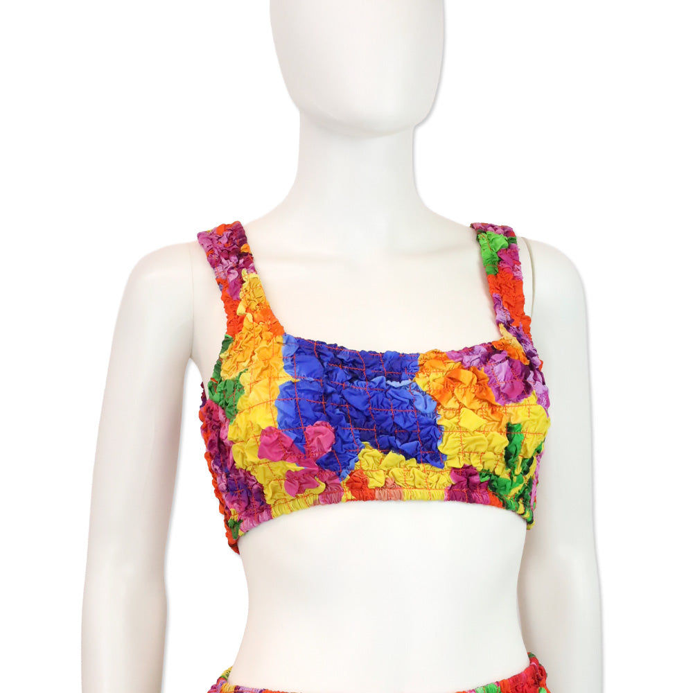 Mara Hoffman Shelly Rainbow Multi Popcorn Cropped Tank Top