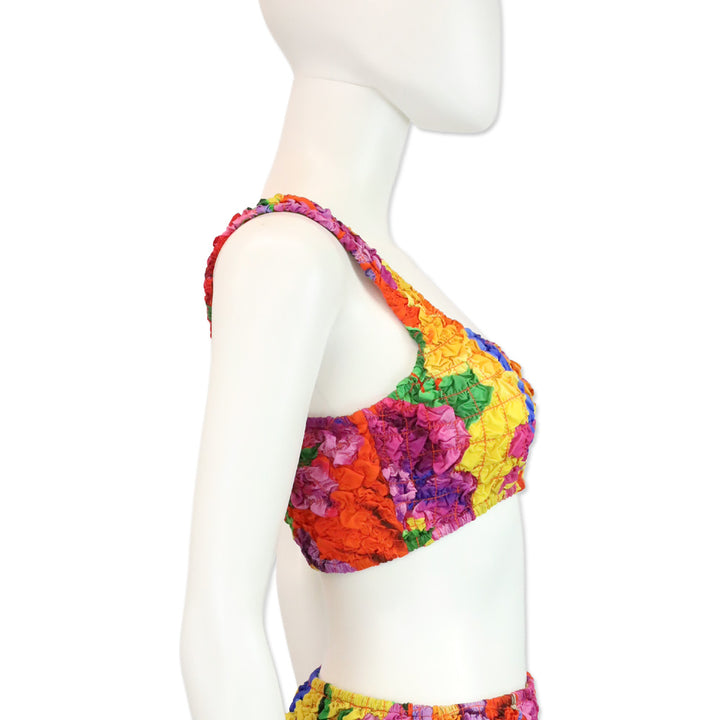 Mara Hoffman Shelly Rainbow Multi Popcorn Cropped Tank Top