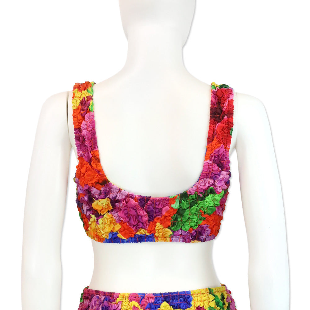 Mara Hoffman Shelly Rainbow Multi Popcorn Cropped Tank Top