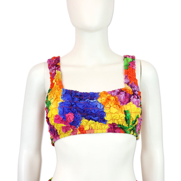 Mara Hoffman Shelly Rainbow Multi Popcorn Cropped Tank Top
