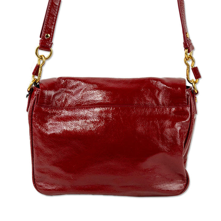 Marc By Marc Jacobs Red Patent Leather Crossbody Bag