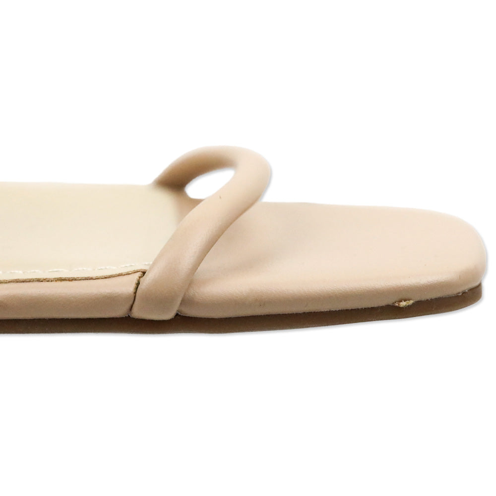 Marc Fisher Galvin Nude Leather Elastic Slingback Heeled Sandal