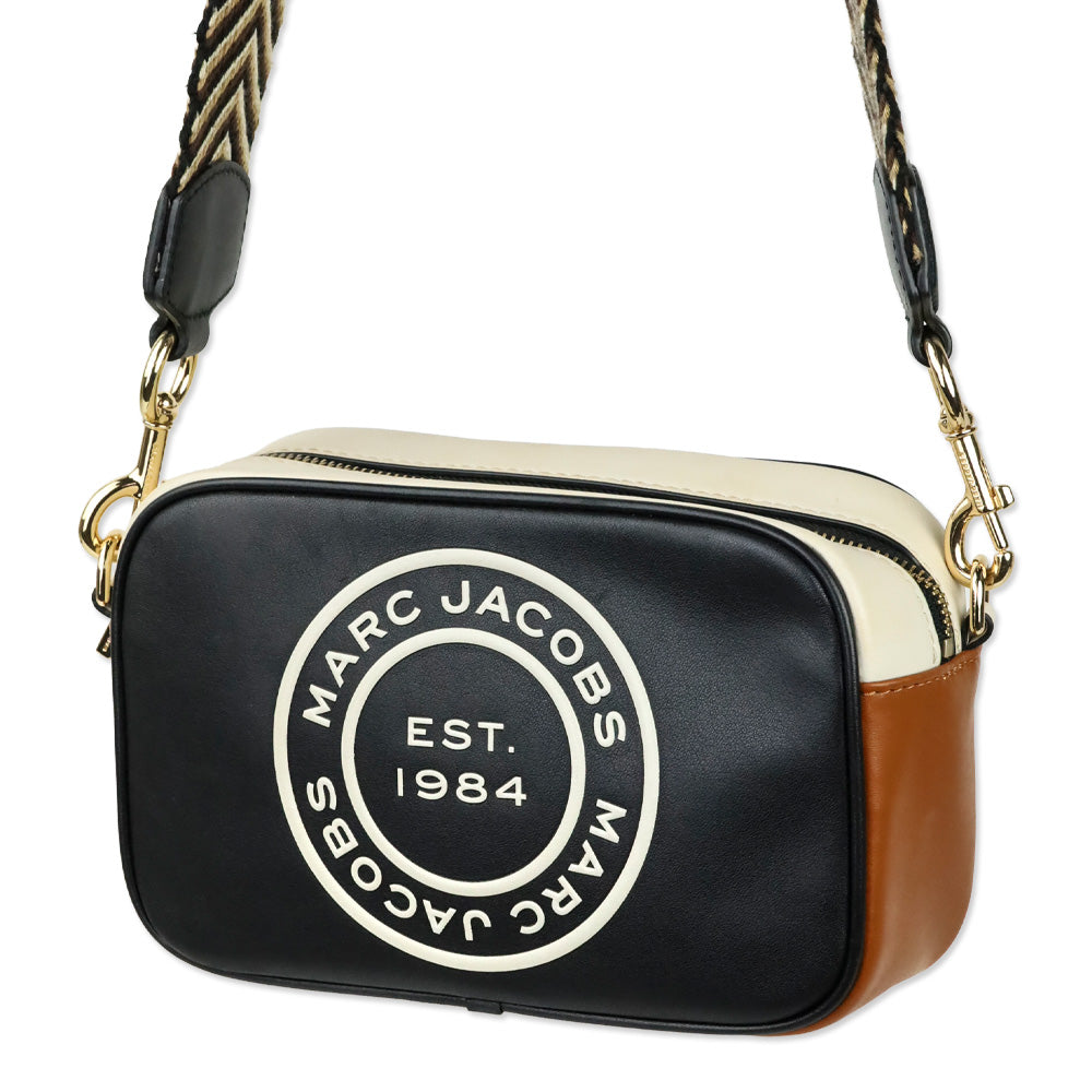 Marc Jacobs Black Flash Leather Camera Crossbody Bag