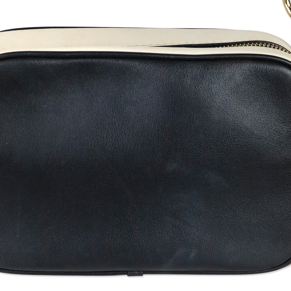 Marc Jacobs Black Flash Leather Camera Crossbody Bag