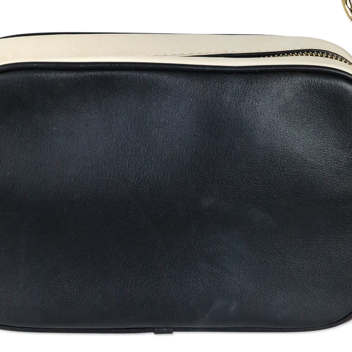 Marc Jacobs Black Flash Leather Camera Crossbody Bag