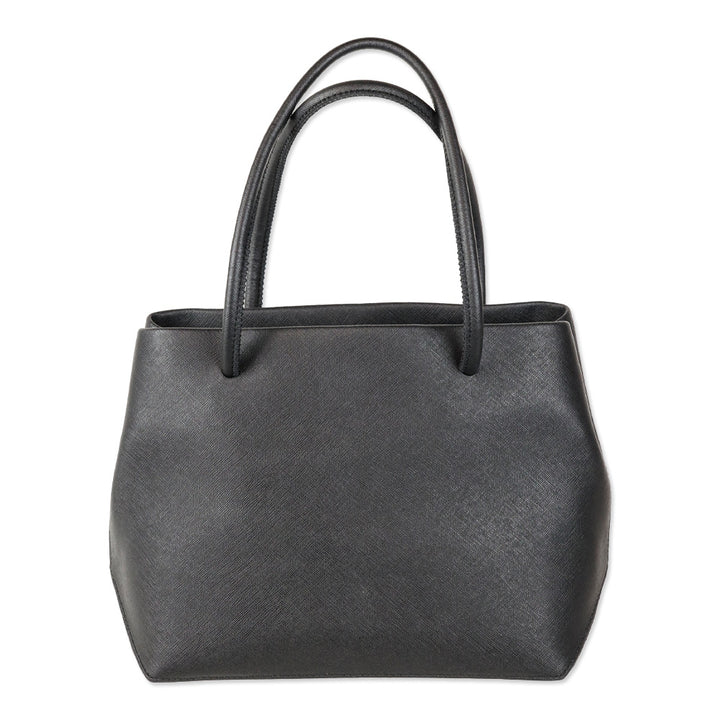 Marc Jacobs Black Leather Logo East West Shopper Tote Bag